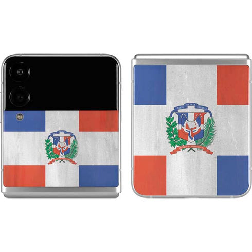 Dominican Republic Flag Faded Galaxy Z Flip4 5G Skin